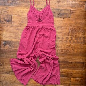 ANRABESS Wide Leg Keyhole Jumpsuit, Small (4-6)